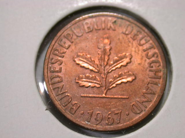  12013 1 Pfennig  1967 J  vz/vz+   