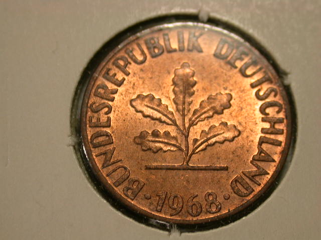  12013 1 Pfennig  1968 G in f.st/st   