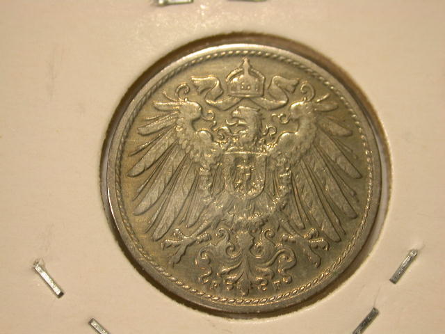  12013  Kaisereich  10 Pfennig  1907 F in ss-vz   