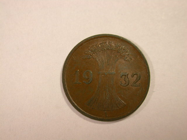  12015 1 Pfennig  1932 A  in  vz/vz-st   