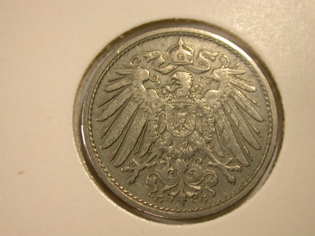  12015 10 Pfennig  1907 G  in ss/ss+   