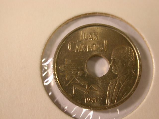 12013 Spanien 25 Pesetas von 1991 Juan Carlos in ST