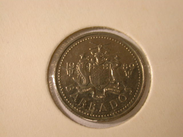  12013   Karibik Barbados  10 Cent von 1989   