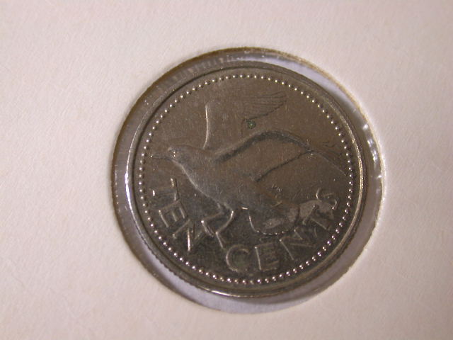  12013   Karibik Barbados  10 Cent von 1989   