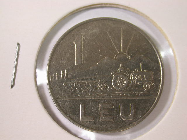  12013   Rumänien  1 Leu von 1966 in vz-st/f.st   
