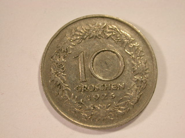  12017  Österreich  10 Groschen  1925 in ss/vz   