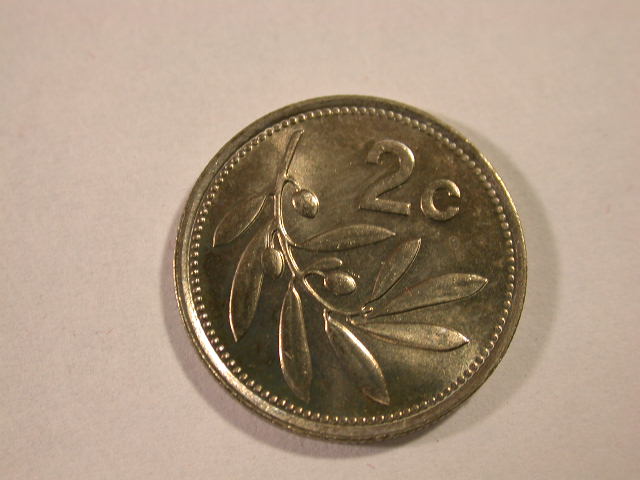 12018 Malta 2 Cent von 1991 in ST fein