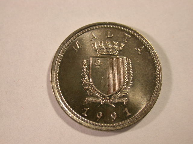  12018 Malta  2 Cent von 1991 in ST fein   