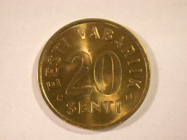 12018 Estland 20 Senti von 1992 in ST fein