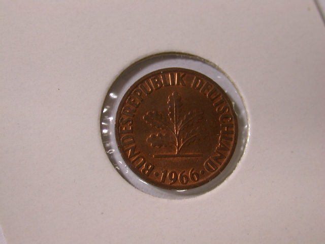  12019  1 Pfennig  1966 D  in vz/vz-st   