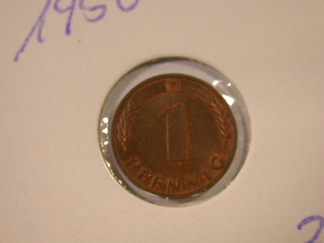 12019 1 Pfennig 1950 F in vz/vz-st