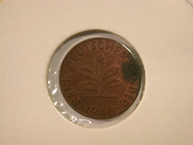  12019  1 Pfennig  1948 J  in ss-vz/vz   