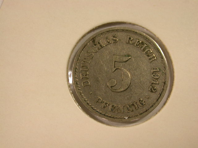  12020   5 Pfennig  1912 A   in vz   