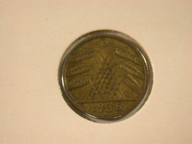  12020     5 Reichs Pfennig  1936 D  in st   