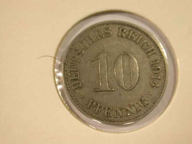 12020 10 Pfennig 1914 A in vz/vz+