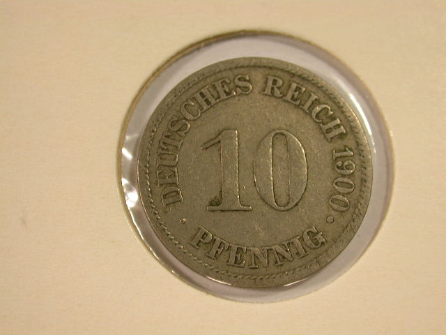 12020 10 Pfennig 1900 A in ss+