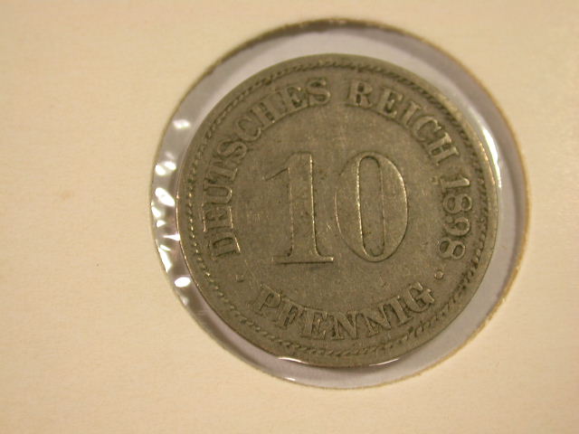 12020 10 Pfennig 1898 A in ss+