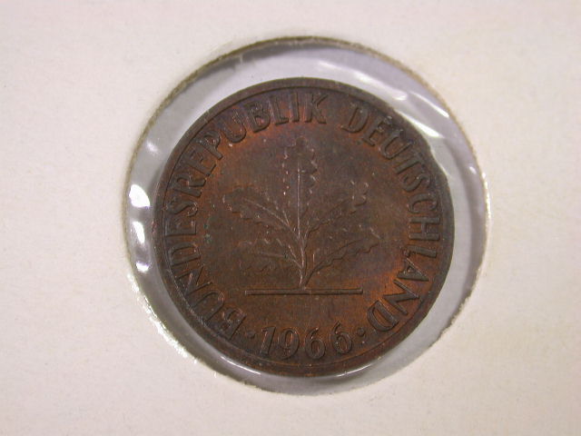  12021  1 Pfennig 1966 F in ST fein   