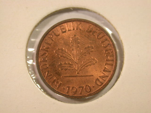  12021  1 Pfennig 1970  F  in ST fein   