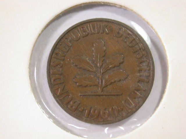  12021  2 Pfennig 1960 G  in f.vz/vz   