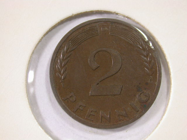  12021  2 Pfennig 1960 D  in vz-st   