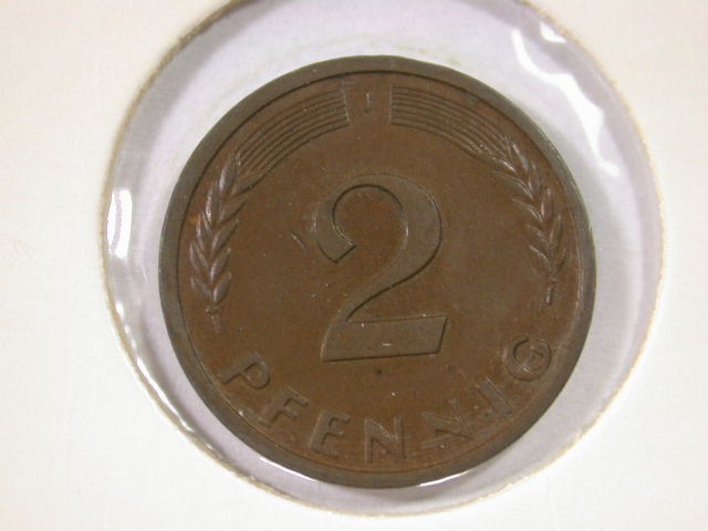 12021  2 Pfennig 1959  J  in vz+/vz-st   