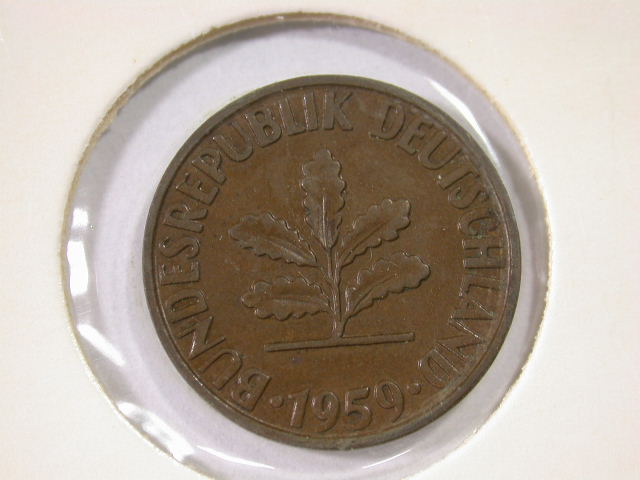  12021  2 Pfennig 1959  J  in vz+/vz-st   