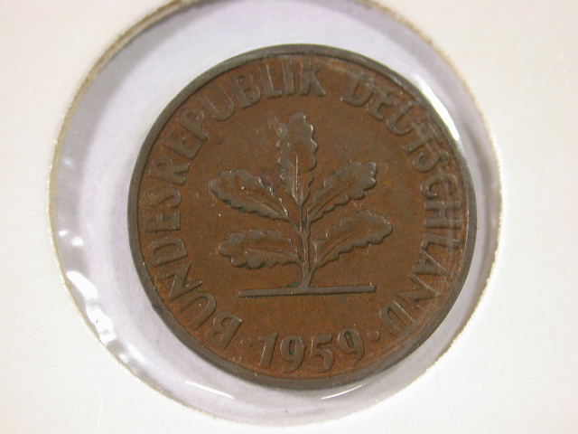  12021  2 Pfennig 1959  D  in vz   