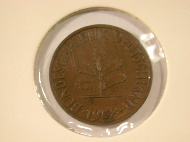  12021  2 Pfennig 1958  G  in vz/vz+   