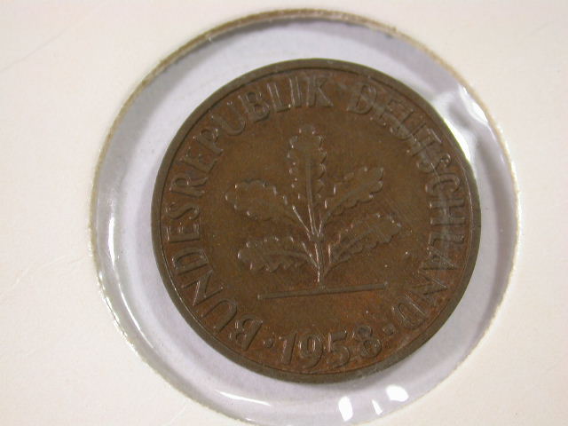  12021  2 Pfennig 1958  F  in vz   