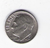 USA Schön Nr.197 1Dime Mzz. D 1970 siehe Bild