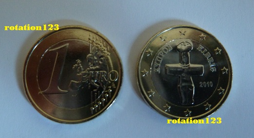  Zypern 1 Euro Kursmünze 2010 ** Bfr./unc. ** Cyprus ** NUR 200.000 Ex. ** RARRR   
