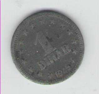  1 Dinar Jugoslawien 1945   