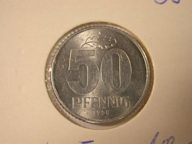  12024  DDR  50 Pfennig  1958  in f.st !!   