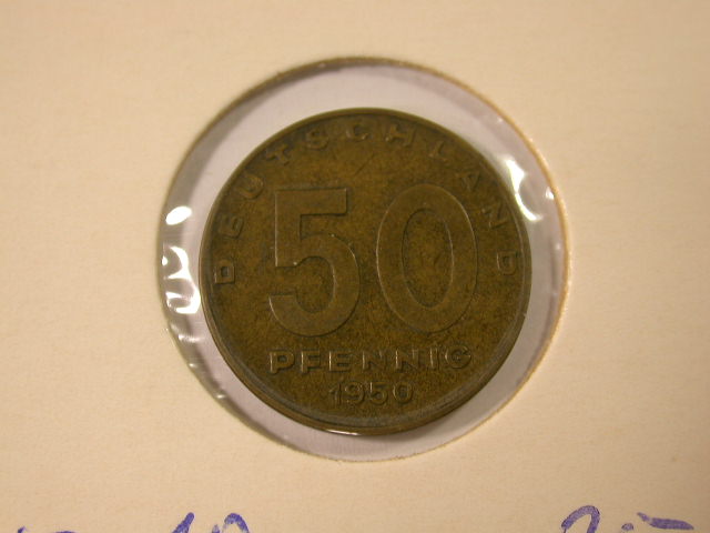  12024  DDR  50 Pfennig  1950  in vz/vz-st   