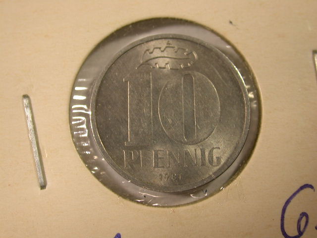 12024 DDR 10 Pfennig 1981 in vz/vz-st