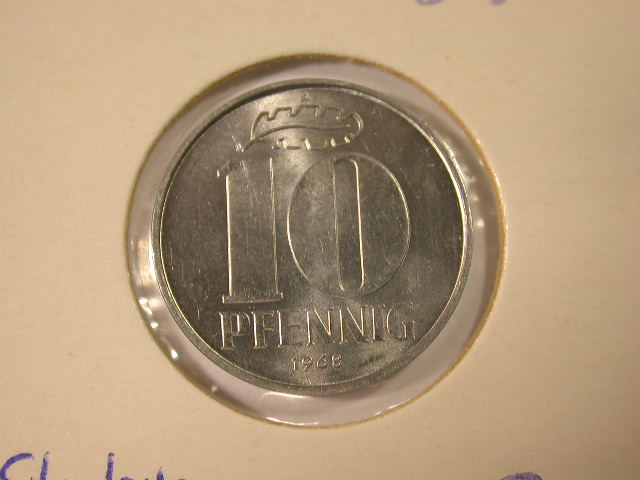  12024  DDR   10 Pfennig  1968  in ST-fein matt   