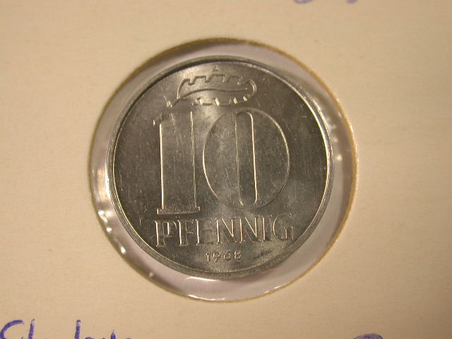 12024 DDR 10 Pfennig 1968 in ST-fein matt