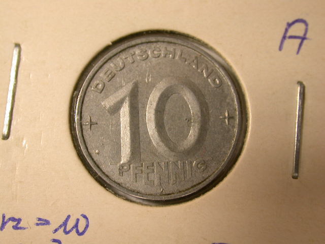 12024 DDR 10 Pfennig 1952 A in vz/vz-st