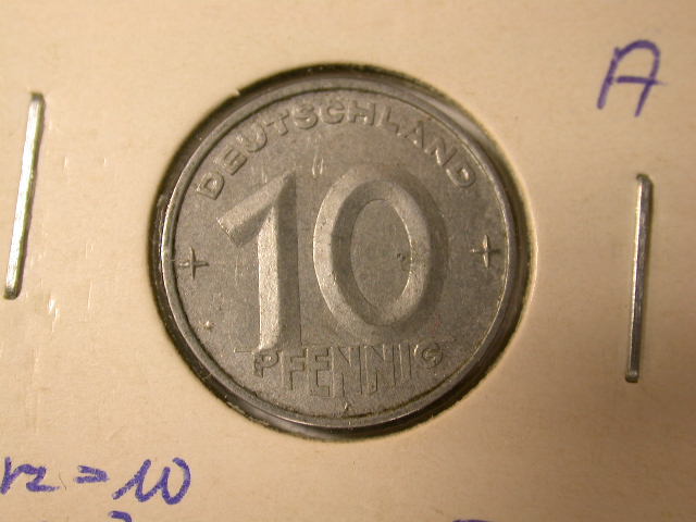  12024  DDR   10 Pfennig  1952 A in vz/vz-st   