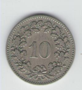  10 Rappen Schweiz 1919   