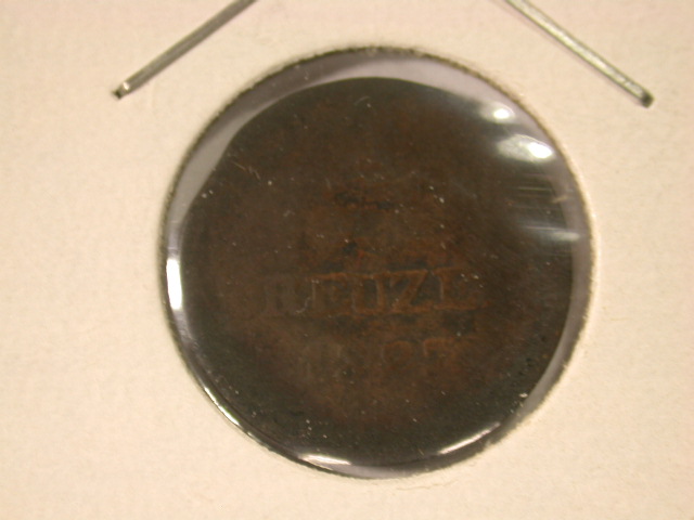  12025  Hessen  1/2  Kreuzer 1827  in schön   