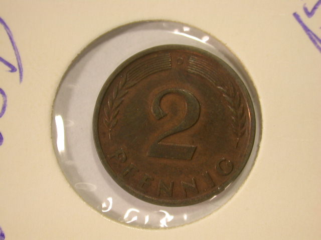  12026   2 Pfennig  1963 D  in f.st/st   