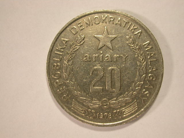  12026   Madagaskar  20 Ariary 1978 in Nickel !! R   