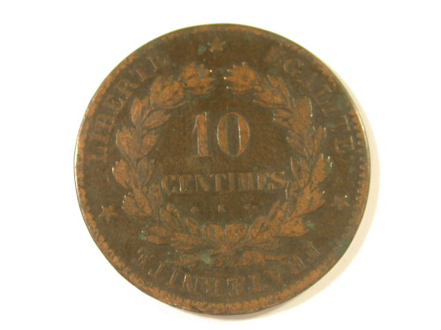  12032 Frankreich 10 Centimes von 1874  in schön/sehr schön   
