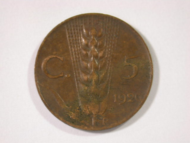 12032 Italien 5 Centisimi von 1920 in ss-vz