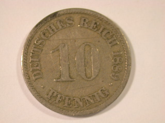 12032 10 Pfennig 1889 A in s-ss Originalbilder