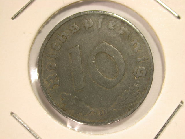  12029  3.Reich  10 Pfennig  1940 D  in ss/ss+   