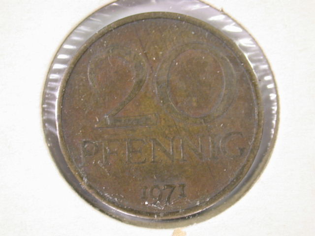 12029 DDR 20 Pfennig 1971 in sehr schön