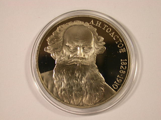 12030 CCCP/Russland 1 Rubel von 1988 Tolstoi in PP Orginal